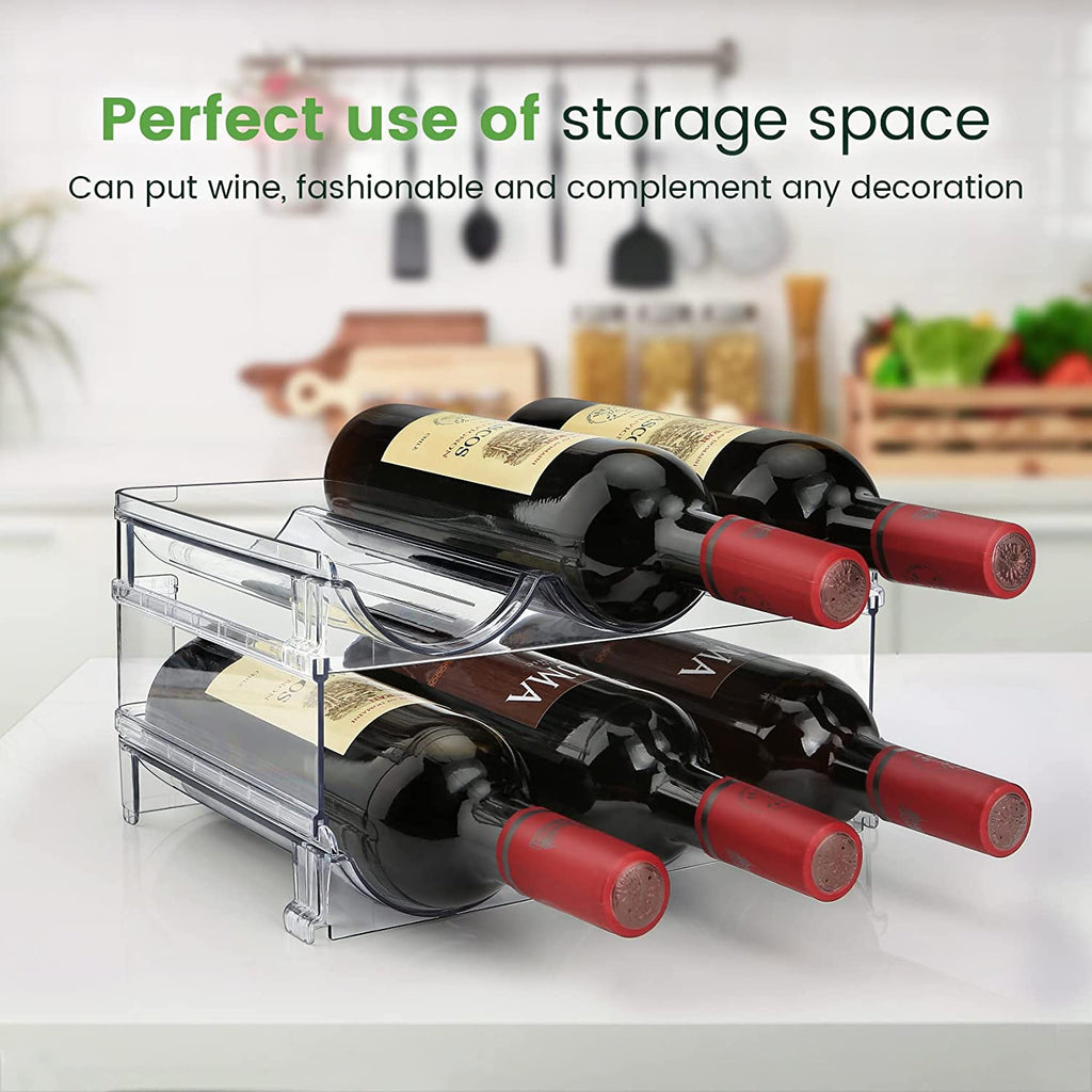  Water Bottle Storage Organiser, 2 Packs Water Bottle Storage Rack